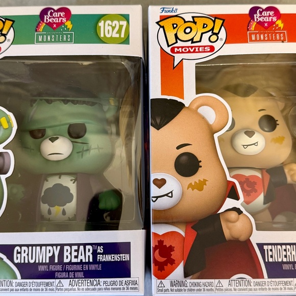 Care Bears x Universal Monsters: Tenderheart as Dracula, Grumpy as Frankenstein - Picture 1 of 2